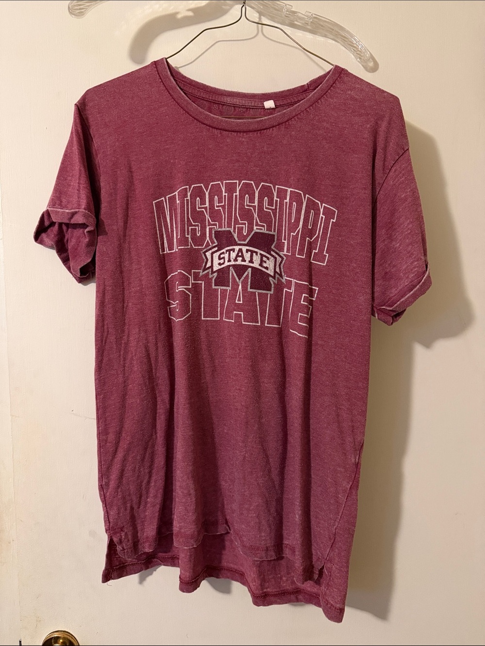 Pressbox Mississippi State Short Sleeve Tee in Maroon